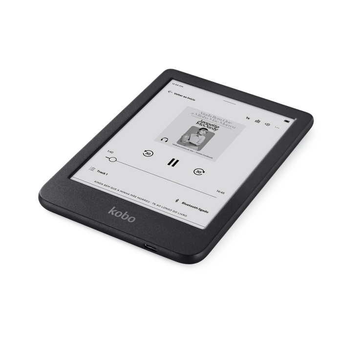 Kobo Clara BW preto deitado.
